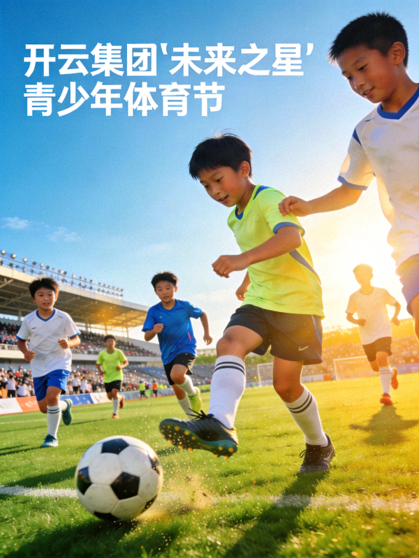开云集团‘未来之星’青少年体育节活动现场 - 孩子们在阳光下快乐地进行足球比赛